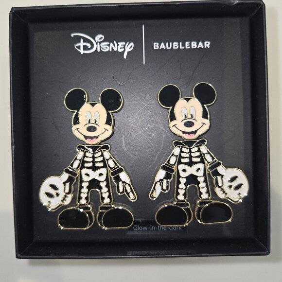 Disney BAUBLEBAR Mickey Mouse Skeleton Earrings - Picture 3 of 3